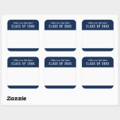 Bewerkbare Kleur School Reünie Naam Vierkante Sticker (Vel)
