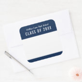 Bewerkbare Kleur School Reünie Naam Vierkante Sticker (Envelop)