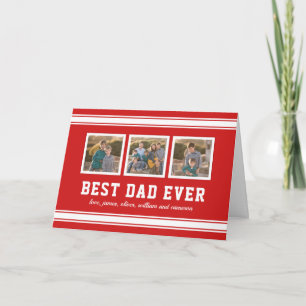 Bewerkbare Kleur Sportieve Beste Papa Ooit Foto Co Kaart
