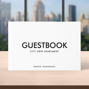 Bewerkbare Kleur Stijlvol Sans Serif Modern Gastenboek