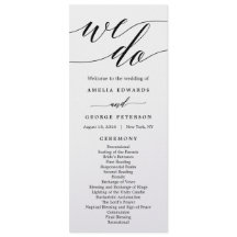 BEWERKBARE KLEUR Trouwceremonie Programma #MSC