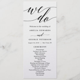 BEWERKBARE KLEUR Trouwceremonie Programma #MSC