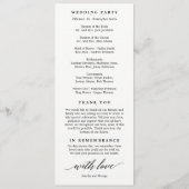 BEWERKBARE KLEUR Trouwceremonie Programma #MSC (Achterkant)