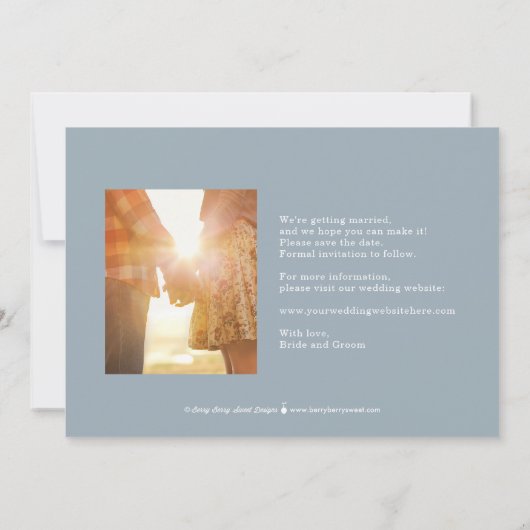 Bewerkbare kleur voor fotovitrine De Kaart Datum o (Achterkant)