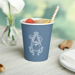 BEWERKBARE KLEUREN AB Monogram BA Monogram Cups Papieren Bekers