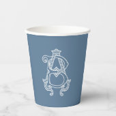 BEWERKBARE KLEUREN AB Monogram BA Monogram Cups Papieren Bekers (Voorkant)