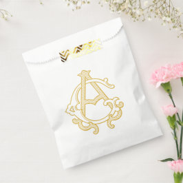 BEWERKBARE KLEUREN AG Monogram GA Logo Gift Bag Bedankzakje