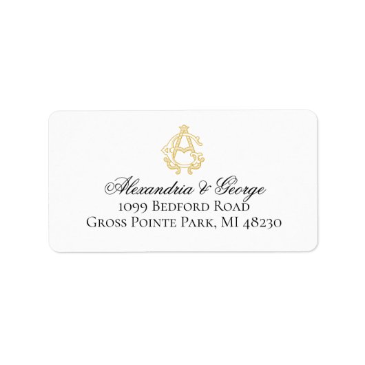 BEWERKBARE KLEUREN AG Monogram GA Monogram Label (Voorkant)