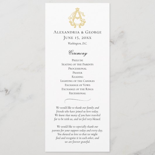 BEWERKBARE KLEUREN AG Monogram GA Monogram Program Programma (Voorkant)