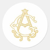 BEWERKBARE KLEUREN AG Monogram GA Monogram Sticker (Voorkant)