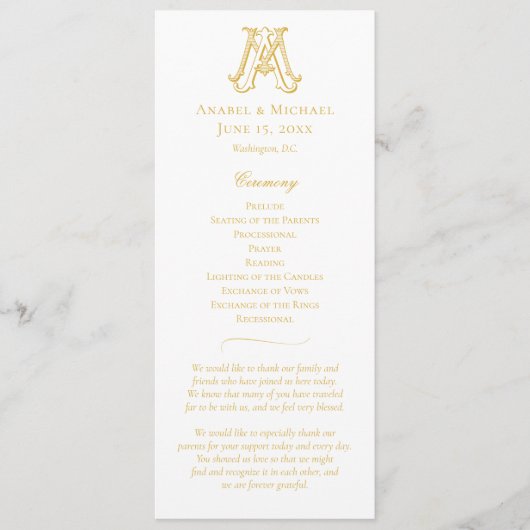 BEWERKBARE KLEUREN AM Monogram MA Monogram Program Programma (Voorkant)