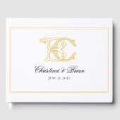 BEWERKBARE KLEUREN BC Monogram CB Monogram Gastboe Gastenboek (Voorkant)