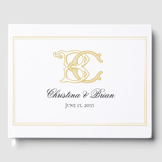 BEWERKBARE KLEUREN BC Monogram CB Monogram Gastboe Gastenboek (Voorkant)