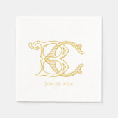 BEWERKBARE KLEUREN BC Monogram CB Monogram Servett Servet (Voorkant)