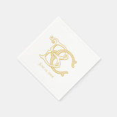 BEWERKBARE KLEUREN BC Monogram CB Monogram Servett Servet (Hoek)