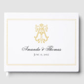 BEWERKBARE KLEUREN BIJ Monogram TA Monogram Guest  Gastenboek (Voorkant)