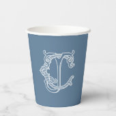 BEWERKBARE KLEUREN CJ Monogram JC Monogram Cups Papieren Bekers (Achterkant)