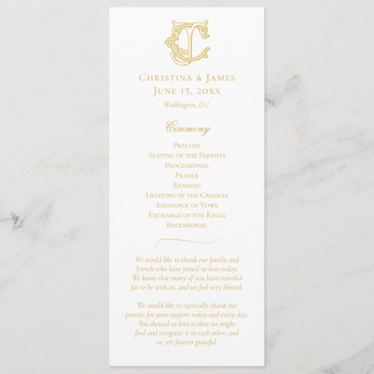 BEWERKBARE KLEUREN CJ Monogram JC Monogram Program Programma (Voorkant)