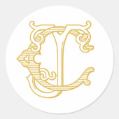 BEWERKBARE KLEUREN CJ Monogram JC Monogram Sticker (Voorkant)