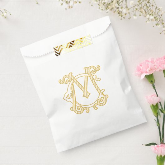 BEWERKBARE KLEUREN CM Monogram MC Logo Gift Bag Bedankzakje (Gezegeld)