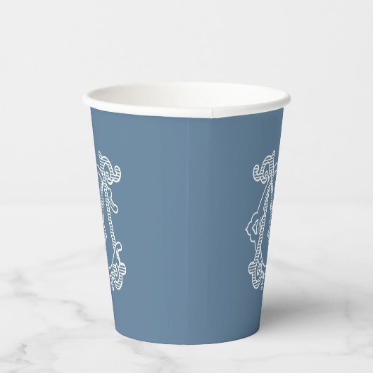 BEWERKBARE KLEUREN CM Monogram MC Monogram Cups Papieren Bekers (Rechts)