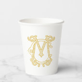 BEWERKBARE KLEUREN CM Monogram MC Monogram Cups Papieren Bekers (Achterkant)