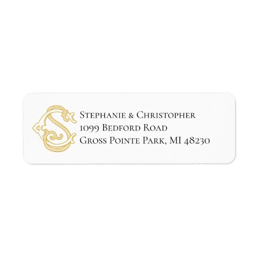 BEWERKBARE KLEUREN CS Monogram SC Monogram Label (Voorkant)