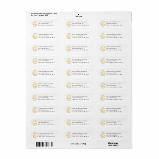BEWERKBARE KLEUREN CS Monogram SC Monogram Label (Full Sheet)