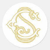 BEWERKBARE KLEUREN CS Monogram SC Monogram Sticker (Voorkant)