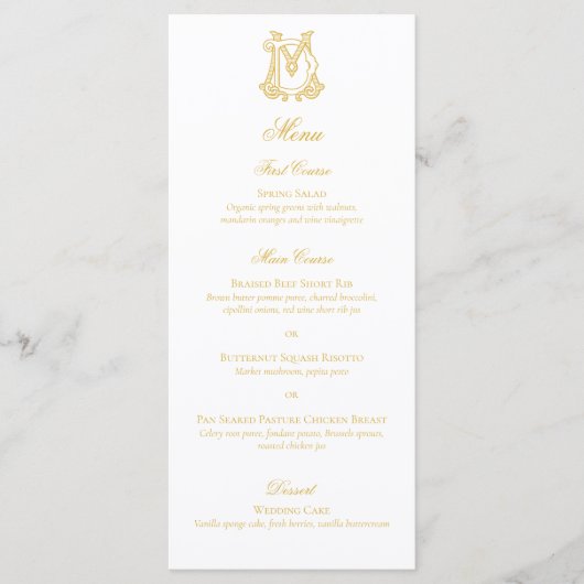 BEWERKBARE KLEUREN DM Monogram MD Monogram Menu (Voorkant)