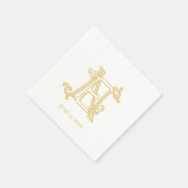 BEWERKBARE KLEUREN EN Monogram NE Monogram servett Servet (Hoek)
