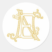 BEWERKBARE KLEUREN EN Monogram NE Monogram Sticker (Voorkant)