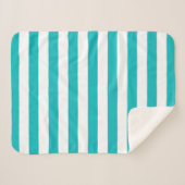 Bewerkbare kleuren en witte strepen sherpa deken (Voorkant (horizontaal))