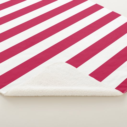 Bewerkbare kleuren en witte strepen sherpa deken (3/4)