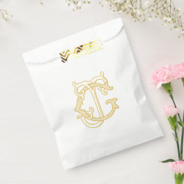 BEWERKBARE KLEUREN GJ Monogram JG Logo Gift Bag Bedankzakje