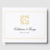 BEWERKBARE KLEUREN GK Monogram KG Monogram Gastenb Gastenboek (Voorkant)