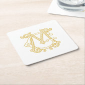 Bewerkbare Kleuren GM Monogram MG Logo Onderzetter (Schuin)