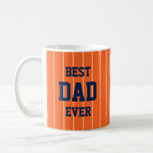 Bewerkbare kleuren honkbal strepen beste papa ooit koffiemok