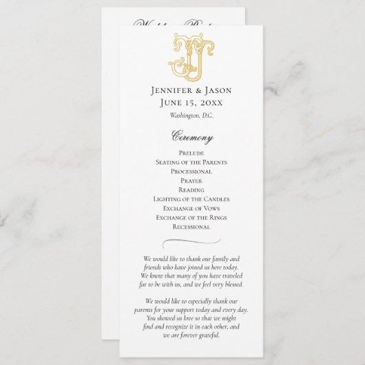 BEWERKBARE KLEUREN JJ Monogram JJ Crest Programma (Voorkant / Achterkant)