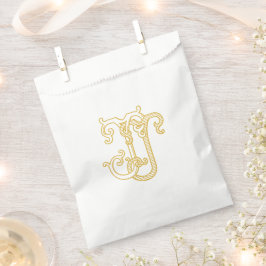 BEWERKBARE KLEUREN JJ Monogram JJ Logo Favor Bag Bedankzakje