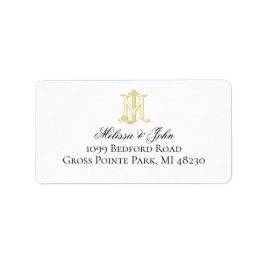 BEWERKBARE KLEUREN JM Monogram MJ monogram Labels