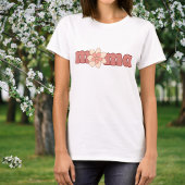 Bewerkbare Kleuren Mama met Bloem Matching Mini T-shirt