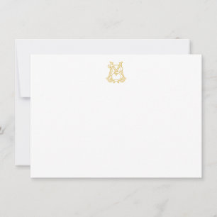 BEWERKBARE KLEUREN MB Monogram BM Monogram Notecar Notitiekaartje