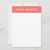Bewerkbare kleuren met witte strepen Naam toevoege Notitiekaartje (Voorkant)