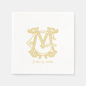 BEWERKBARE KLEUREN MG Monogram GM Monogram Servett Servet (Voorkant)