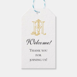 BEWERKBARE KLEUREN MJ Monogram JM Logo Cadeau Labe Cadeaulabel