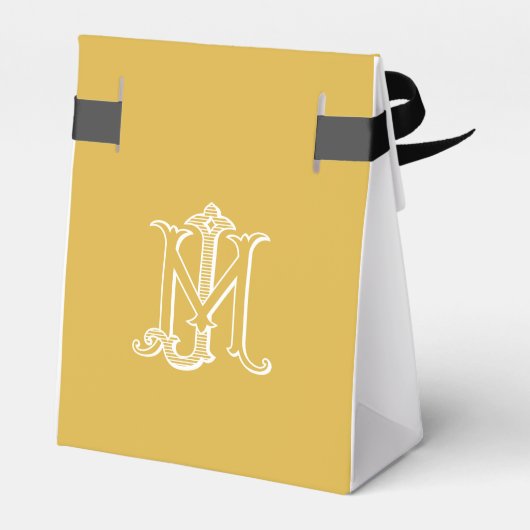 BEWERKBARE KLEUREN MJ Monogram JM Monogram Doos Bedankdoosjes (Achterkant)