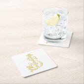 BEWERKBARE KLEUREN SJ Monogram JS Logo Onderzetter (Insitu)