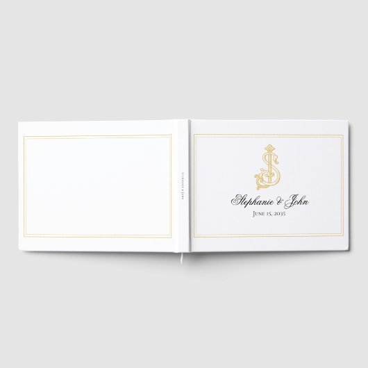 BEWERKBARE KLEUREN SJ Monogram JS Monogram Gastboe Gastenboek (Volledig)