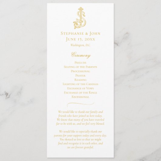 BEWERKBARE KLEUREN SJ Monogram JS Monogram Program Programma (Voorkant)